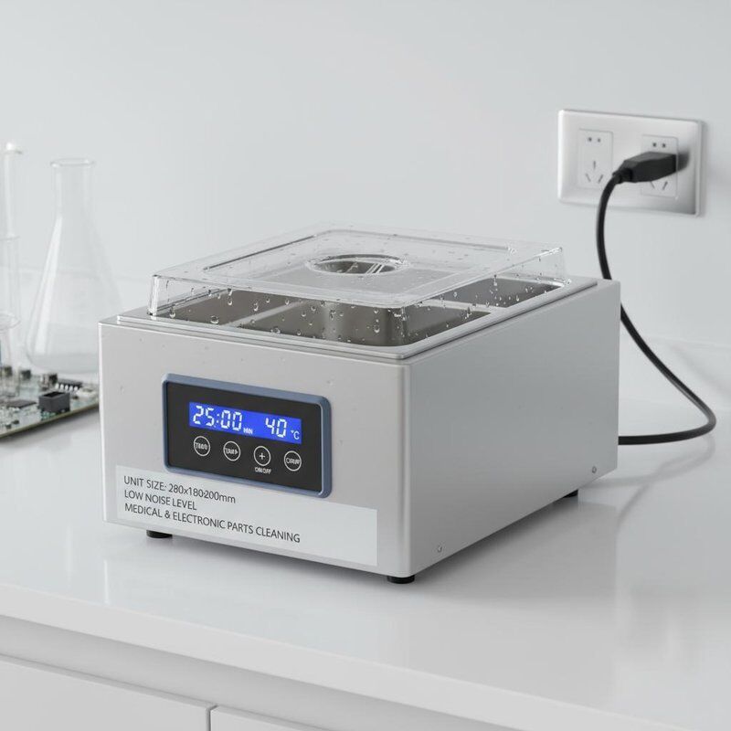 ユニットサイズ 280x180x200mm卓上超音波洗浄機医療・電子部品洗浄用低騒音装置